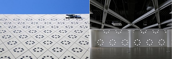 左:外観ディテール、右:ワークプレース